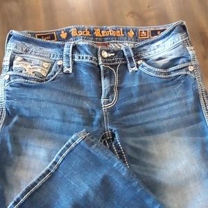 Rock Revival Size 28 Mid Rise Boot Cut Leni Jeans